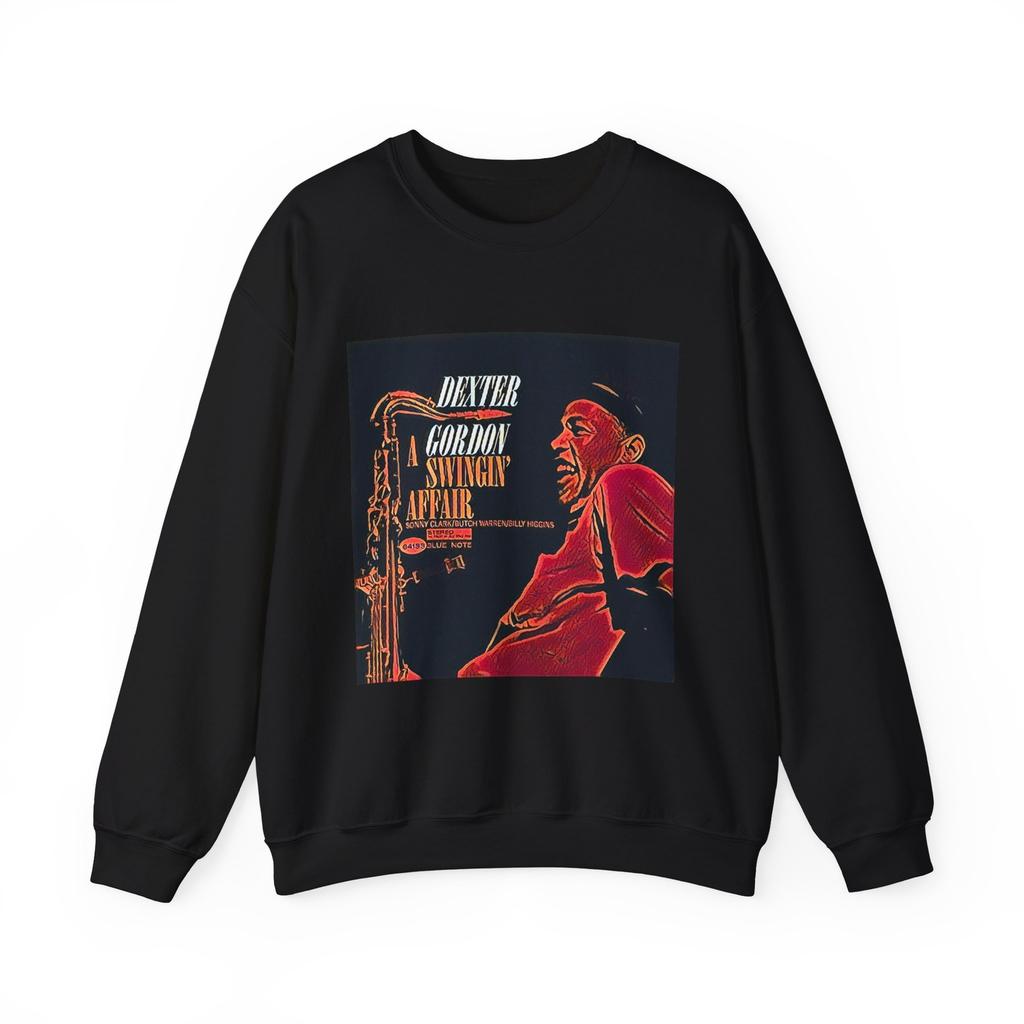 Dexter Gordon Graphic Print Jazz Art LS Unisex Heavy Blend? Crewneck Sweatshirt
