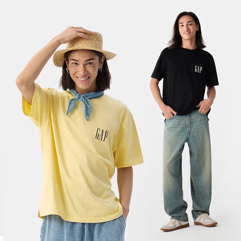 GAP Unisex 2025 Spring Printed Logo Cotton T-Shirt