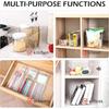 Clear Plastic Storage Bins 8 Pack - Pantry Organizers and Storage Fridge Organizer Containers for Kitchen Cabinet Freezer Bathr