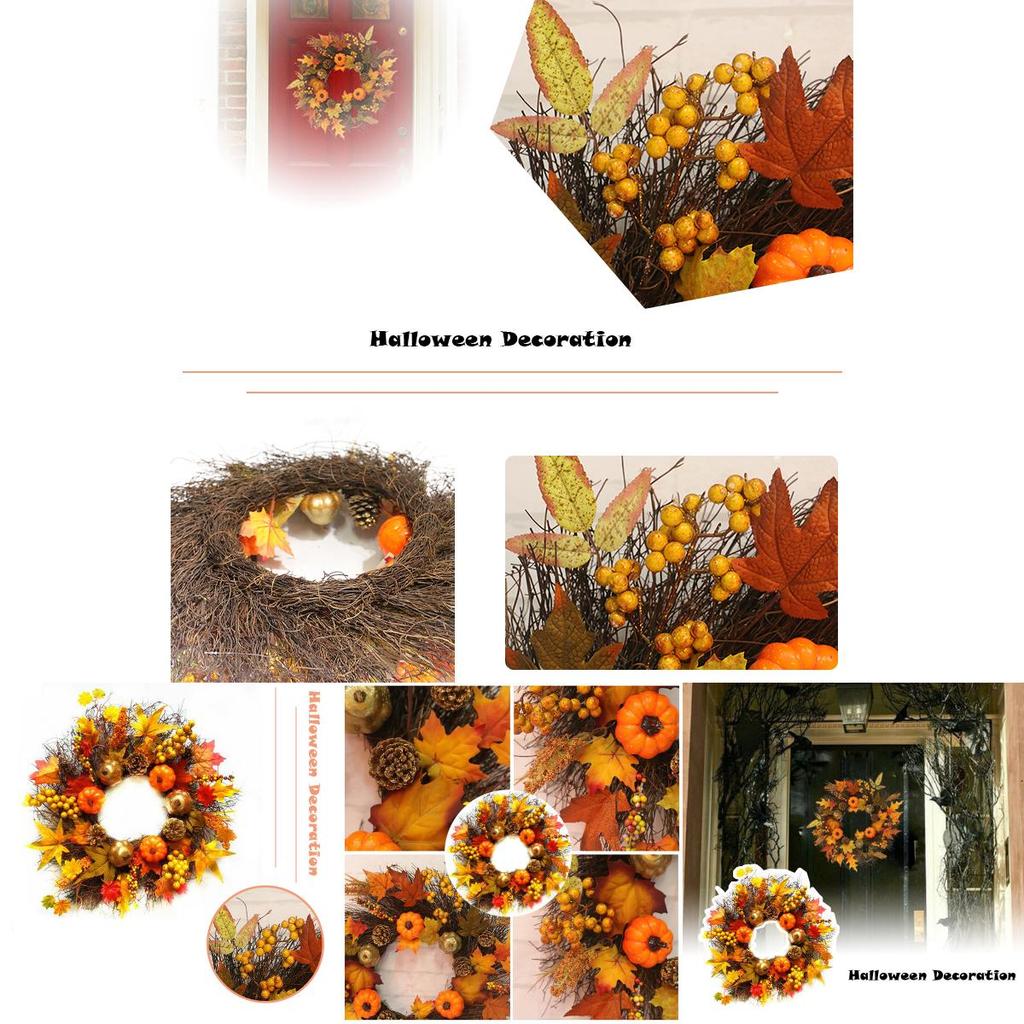 Simulation For Garland Wedding Home Party Decoration Fall Door Wreath Autumn