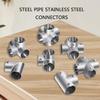 Pack Of 10 Stainless Steel T Pipe Connectors set Handrail T Joint Accessories T Shaped Boats Railing Component Multiple