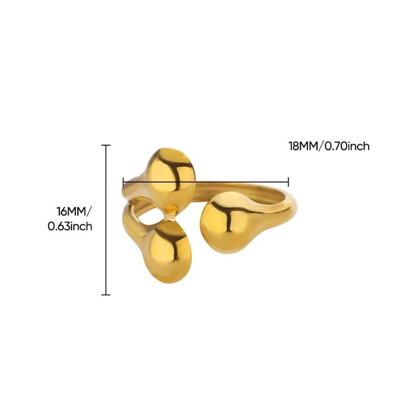 New fashionable geometric high-end versatile ring cold wind design simple belt buckle personalized trendy cool female ring