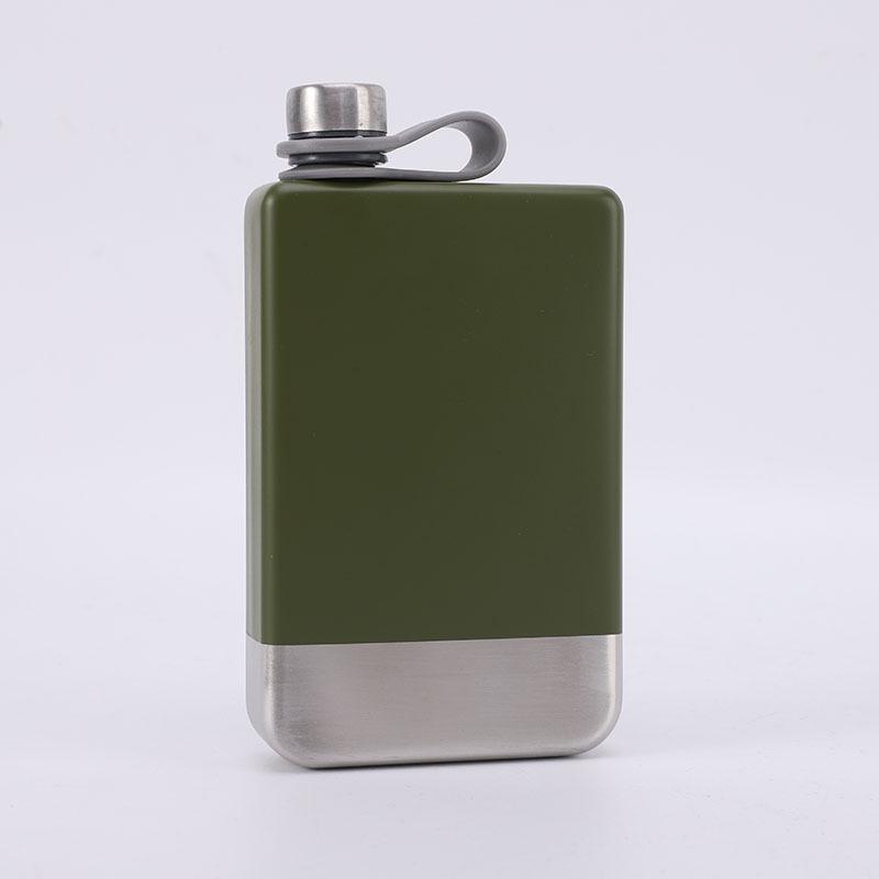 9 Oz Painted 304 Stainless Steel Camping Hip Flask - Portable & Durable