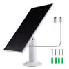 3W 6V Solar Charger 360° Adjustable Wall Mount Solar Cells Micro USB+Type-C Camera Solar Panel for Ring Eufy Blink Arlo Camera 4
