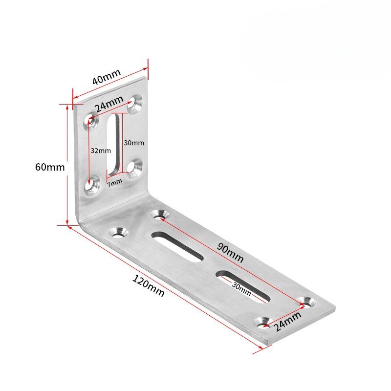 1Pc Adjustable L-Shape Corner Brace with Screws - Slotted Joint Right Angle Bracket for Furniture Wood Shelves Cabinet
