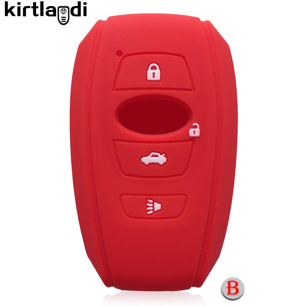 Silicone Key Cover Holder Shell Car Key Case for Subaru Forester XV BRZ LEGACY SV 2019 2020 3/4 Button Remote Keyless Protection