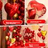 Aluminum Foil Balloons, 10 Pieces, Birthday Decoration, Birthday Scene Setup, Heart-Shaped Balloons, Wedding Room Decoration, Silver + Pink