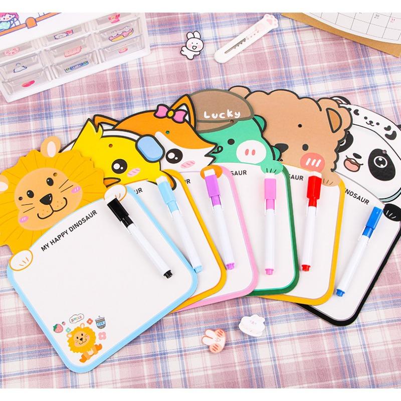 Cartoon Erasable Drawing Board Kids Graffiti Message Whiteboard Student Stationery Gift