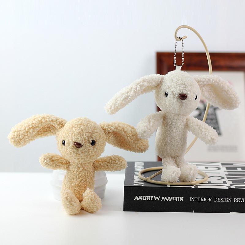 Adorable Plush Bunny Keychain Soft Teddy Fur Rabbit Doll For Girls Backpack