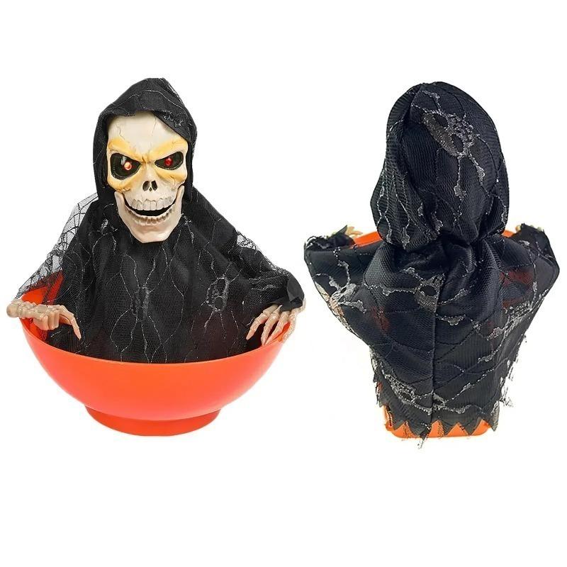 Halloween Scherz Süßigkeitenschale Lustige Trick Süßigkeitenschale Neuheit Spukhaus Dekoration Party Gruselige Tischaccessoires