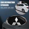 3D Oval Aluminum Sticker Car Sticker Body Trunk Decoration Decal Car Acc For Mitsubishi Outlander Lancer 9 10 Pajero L200 EX