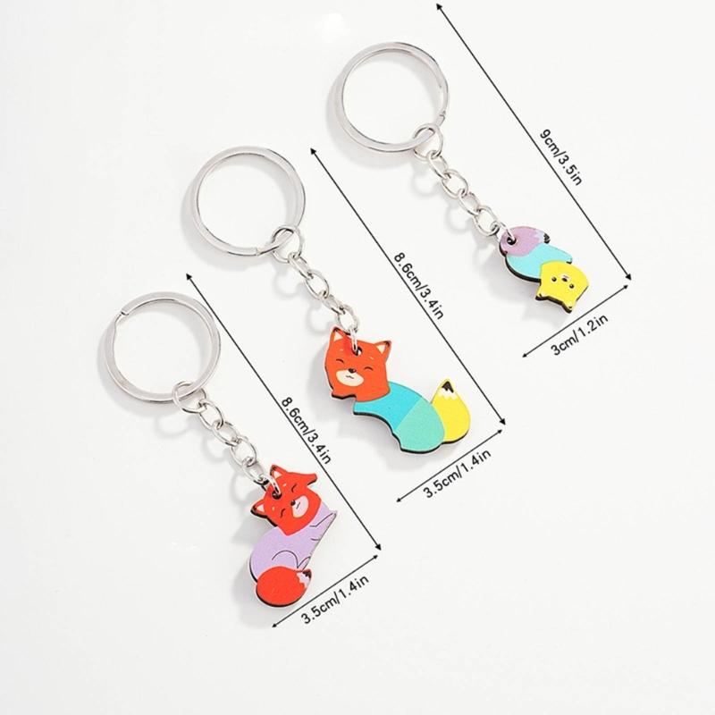 Animal Shape Stylish Keyrings Set Great for Anniversaries Valentines Birthdays
