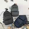 Lightweight Nylon Student Schoolbag Casual Solid Color Travel Large Capacity Computer Backpack