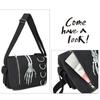 SHELKSBAG Unisex Halloween Skeleton Hand Pattern Adjustable Crossbody Messenger Bag Y2k Fashion Street Gothic Canvas Handbag