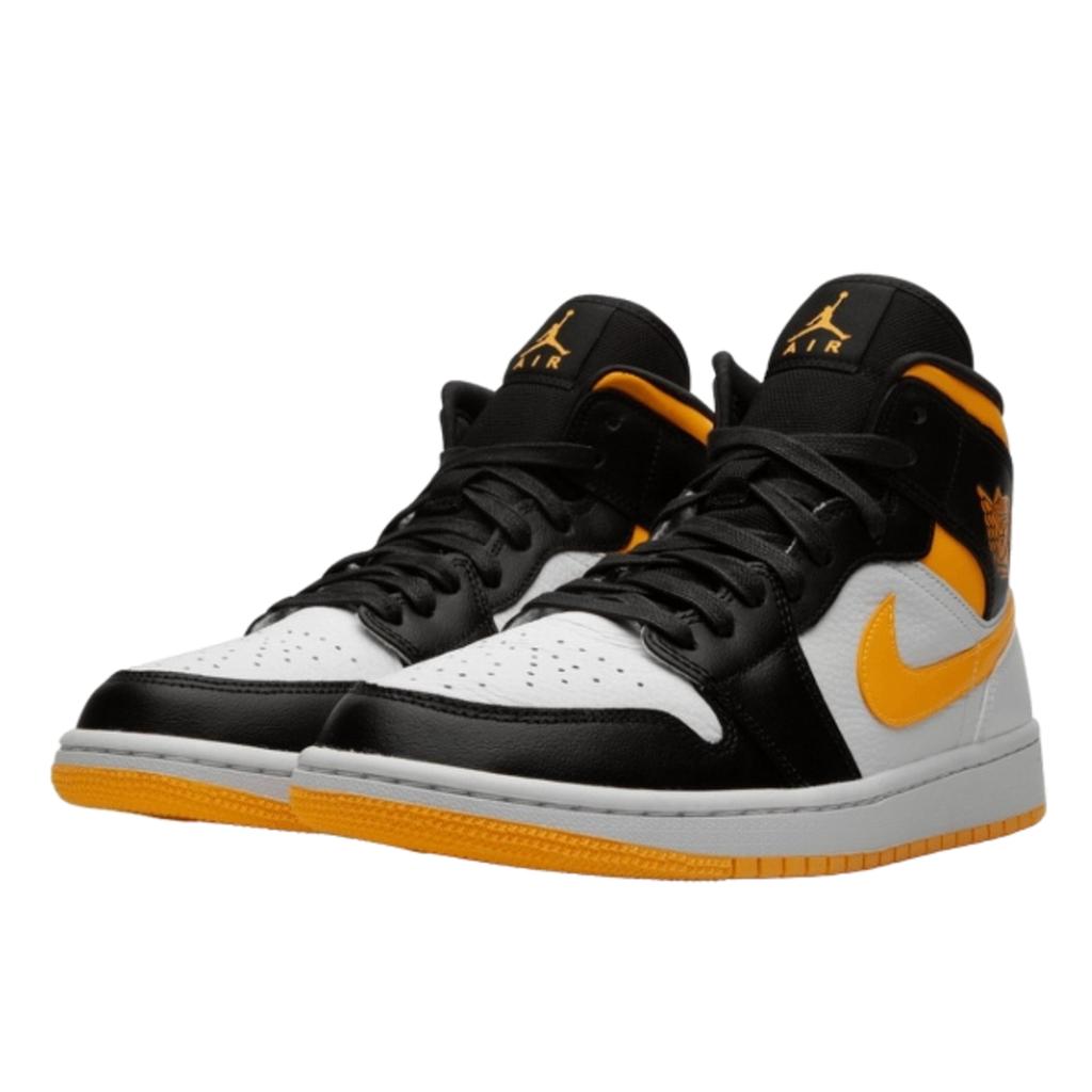 Air Jordan 1 Mid Laser Orange Black