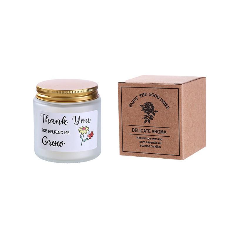 White Frosted Soy Candle: Smokeless Fragrance for Romantic Birthdays and Parties
