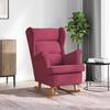 Vidaxl Rocking Armchair with Rubber Feet, Wine Red, Velvet