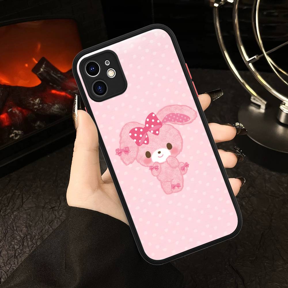 Cute Cartoon Bonbonribbon For IPhone 11 12 13 14 15 16 Pro Max Plus Matte Translucent Phone Cover