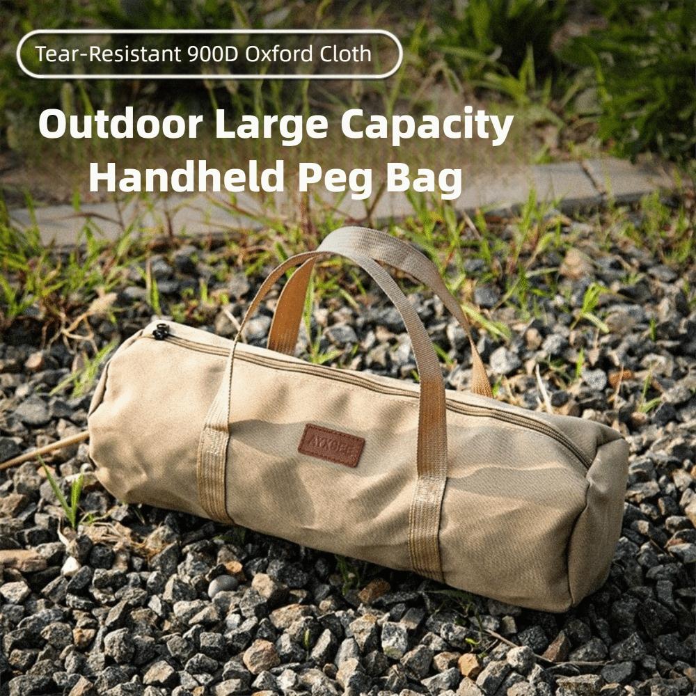 Oxford Cloth Wind Rope Storage Bag Cylindrical Bag Hiking Tool Handbag Outdoor
