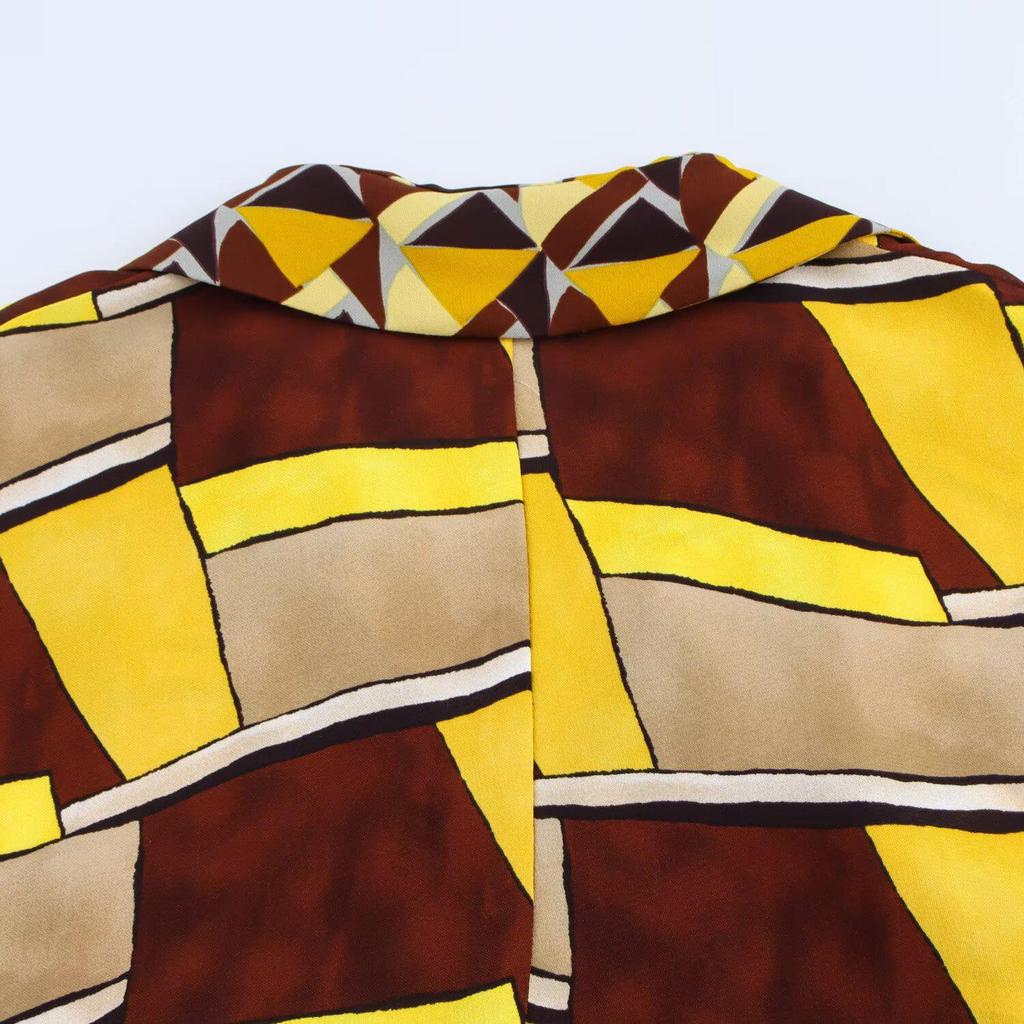 Spring 2025 Women's European & American Street Fashion Print Shirt + Pants Set