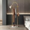 67in Coat Rack Stand, Golden Metal Freestanding Heavy Duty Clothes with