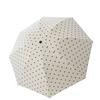 Fully automatic folding polka dot umbrella UV protection sun umbrella parasol vinyl simple weather and rain umbrella