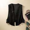 Spring/Summer Women's Chinese-Style Silk Vest with Frog Button