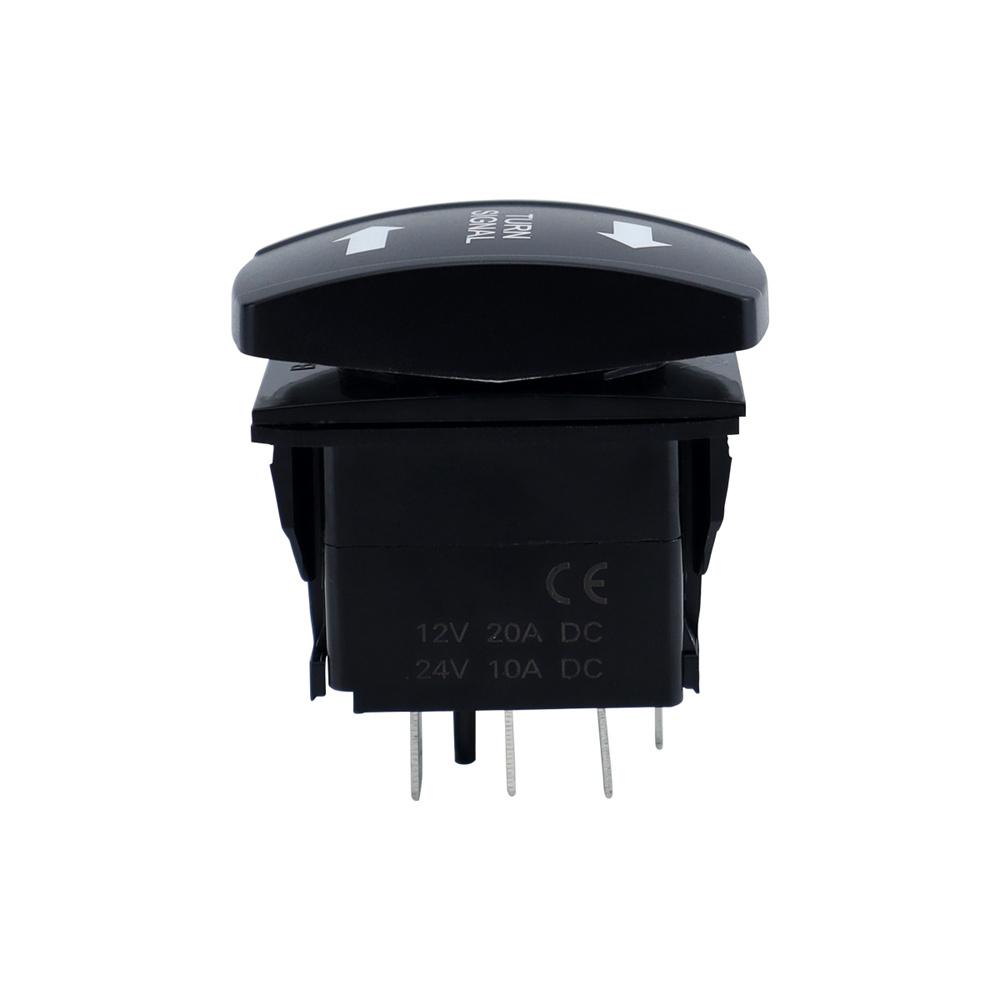Turn Signal Rocker Switch w/ Flasher For ATV UTV Off-Road Pickup Boat Motorcycle