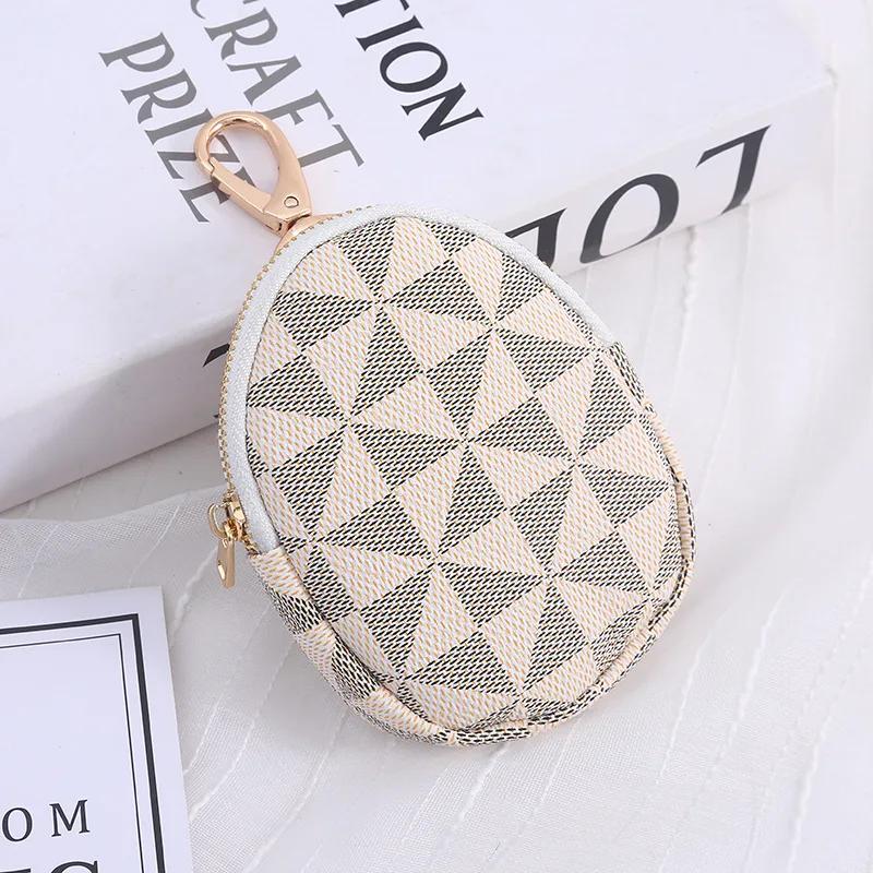 Fashionable New Plaid Short Zipper Coin Purse Portable Mini Key Bag Thickened Waterproof and Storable Small Wallet