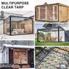 Thicken Transparent Waterproof Tarpaulin Garden Rainproof Clear Poly Tarp Plant Cover Insulation Shed Cloth with Grommets