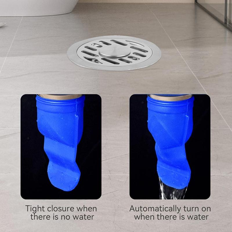 1Pcs Anti Odor Floor Drain Core Navy Blue Drain Cover Round Shower Drainer One Way Valve Insect Prevention Bathroom Accessories