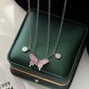 BFF Necklace Magnetic Necklaces Butterfly Pendant Choker Women's Jewelry Couple Clavicle Chain