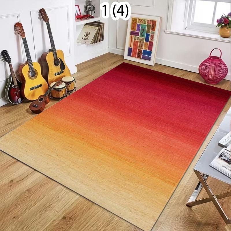2D Modern Gradient Color Rectangular Carpet Abstract Art Soft Decorative Area Rug for Living Room Bedroom Home Decor