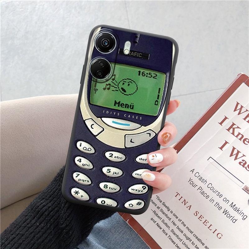 Capa de telefone para Redmi Note 13 Pro 5G 13C 4G 12C A3 A2 A1 Plus para Xiaomi 14 13 Poco C65 X6 X3 Pro Engraçado estampado à prova de choque capa preta macia