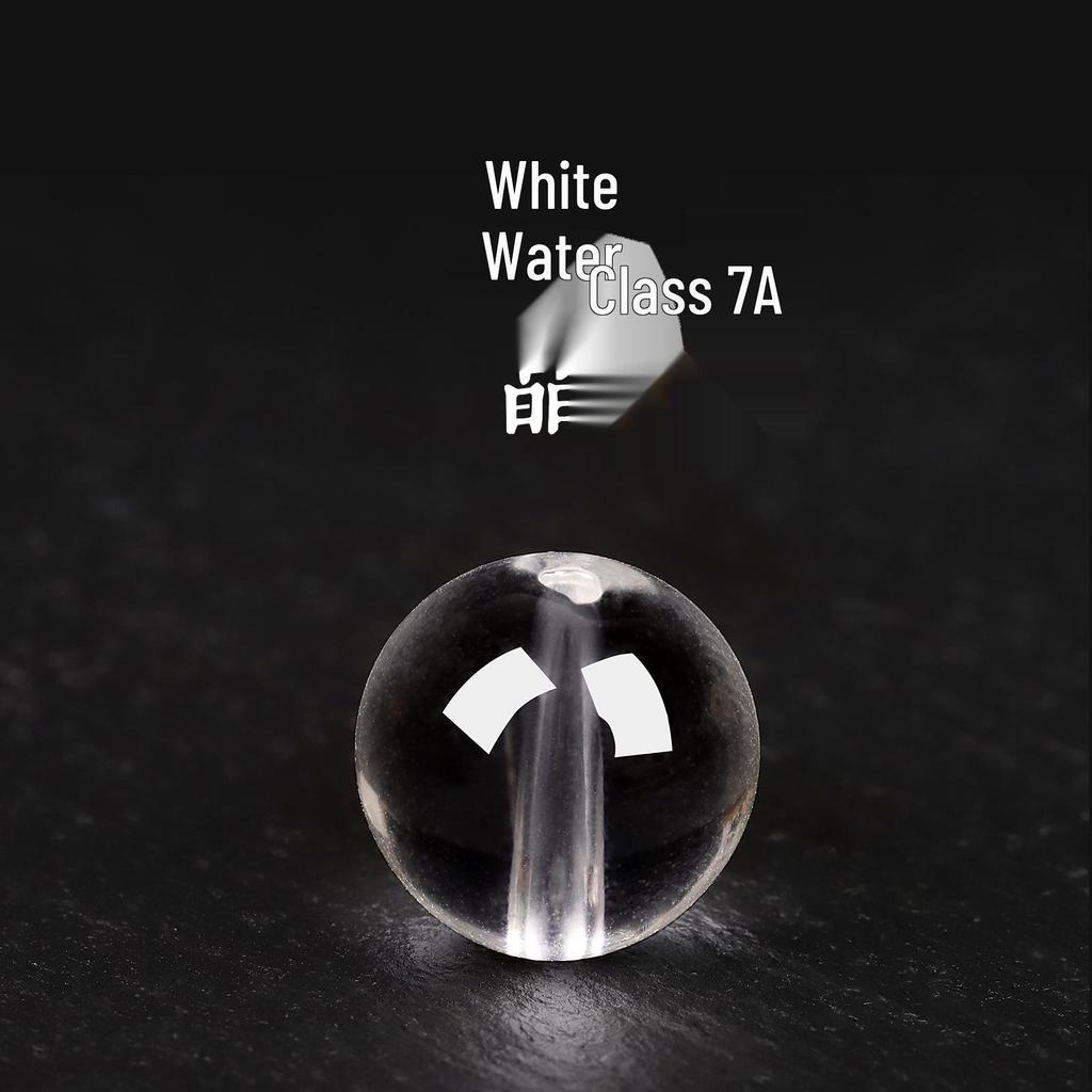 Natürliche Gelbe, Weiße, Lila Kristallperlen mit Löchern - Runde Feng Shui Dekorative Perlen für DIY Schmuck und Heimdekoration