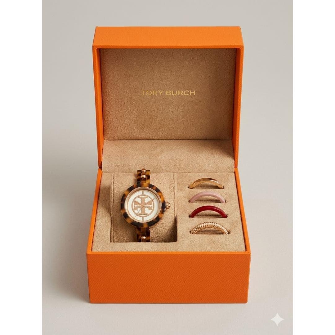 Used Price reduced due to relistingTory Burch Gold Change Bezel Watch