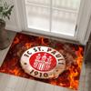 Fulham Football Design Crystal Velvet Carpet Cozy Non?Slip Printed Rug For Bedroom Living Room Entrance