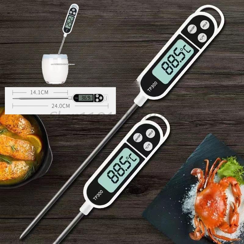 Küchenthermometer zum Kochen Digitales Temperaturmesswerkzeug für Fleisch Elektronisches Lebensmittelthermometer LCD-Anzeige Lebensmittel