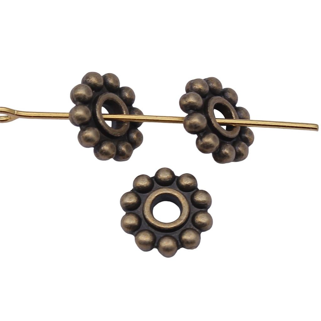 Caps Beaded Edge Spacer Beads Antique Style For DIY Jewelry Projects