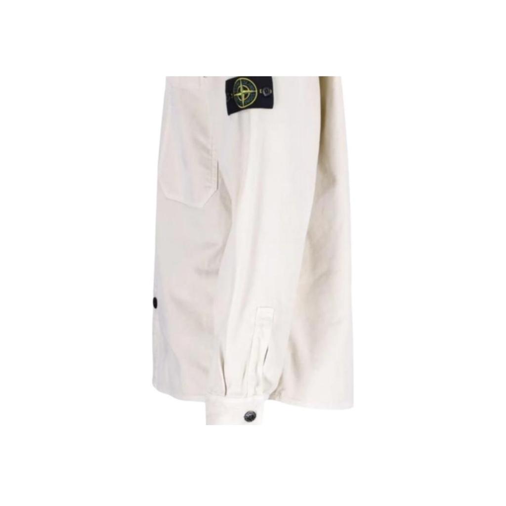 STONE ISLAND Badge Pointed Collar Button Long Sleeve Shirt Men Shirts K2S151200025S0184-V0193