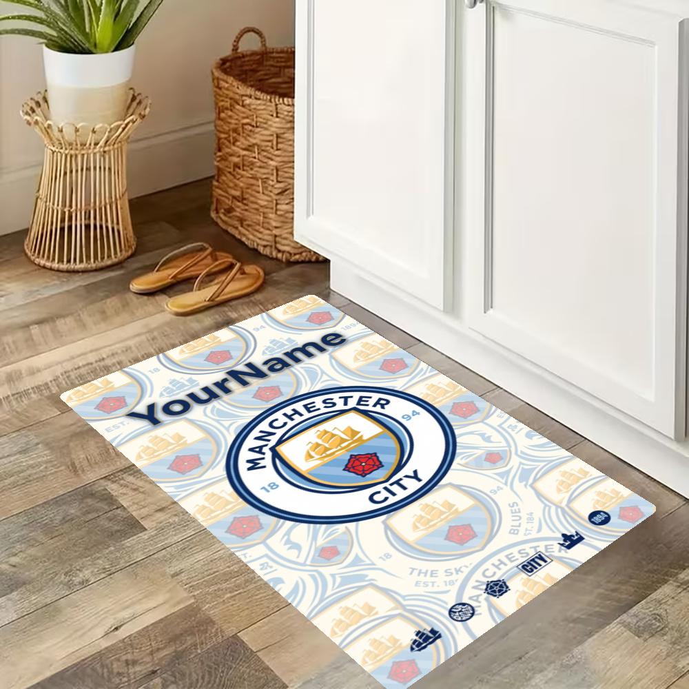 Manchester City Customize Your Name Kitchen Rug Runner Rug Laundry Mat Hallway Entryway The Best Gift Choice