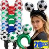 Headwear Soccer Foil Balloons Inflatable Soccer Shape Hand Stick Balloon Colorful Soccer Party Balloons Sports Theme Decoration