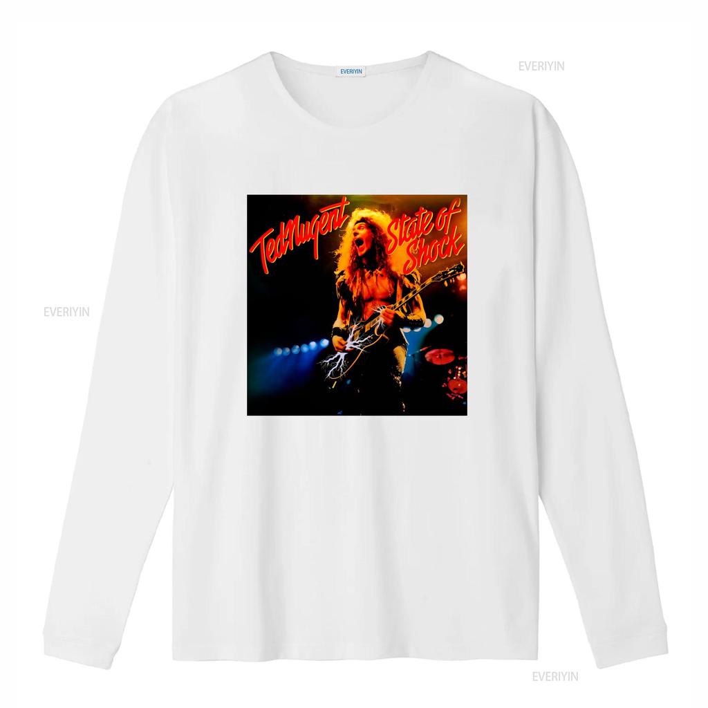 Ted Nugent State Of Shock Vintage Rock Band T Shirt 90s Style Black Rare Double Sided Sizes S 5XL F030 vintage Washed fashion