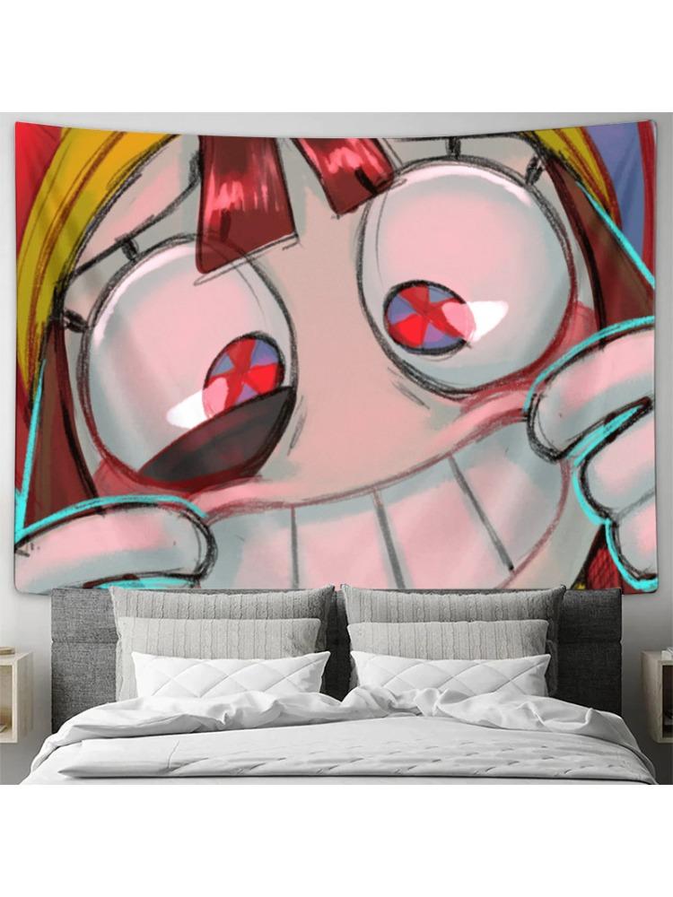 

Hilarious Cartoon Wall Hanging Big Face Girl Themed Decorative Tapestry 74x94cm(29x37in)