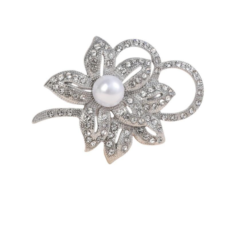 Шикарная элегантная брошь-булавка Свадебное украшение 1PC белый