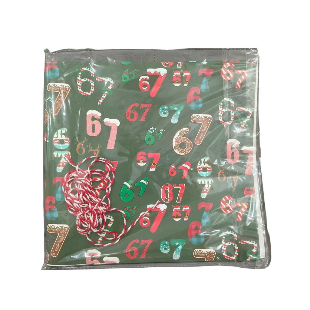 Christmas Wrapping Paper Set 50x450cm and 50x90cm 5 Sheets with Decorative Patterns and Included Twine for Gift Packaging