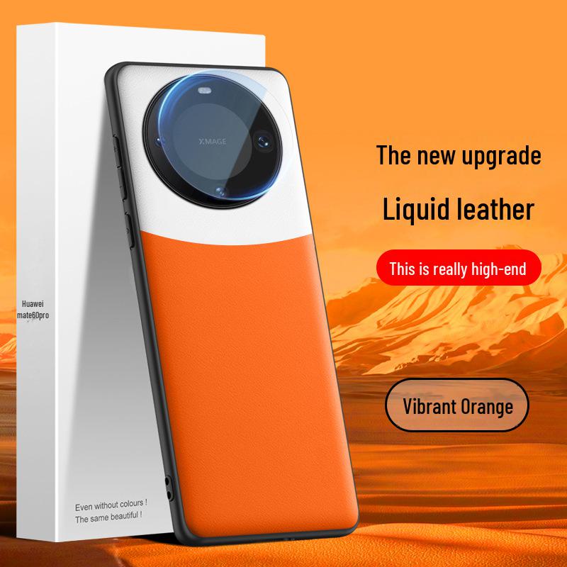 

Huawei Mate60pro Liquid Leather Protective Case - Anti-Fall, One Piece Ship. Mate60 Pro+ Large Hole