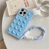 Für iPhone 16 Pro Max Luxus Saugnapf Airbag mit Lanyard Telefon Fall für iPhone 12 13 14 15 Plus Soft Frame Schutzhülle