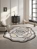 French Retro Carpets for Living Room Irregular Flower Shape Cloakroom Rug Luxury Bedroom Decor Carpet Home Washable Non-slip Mat