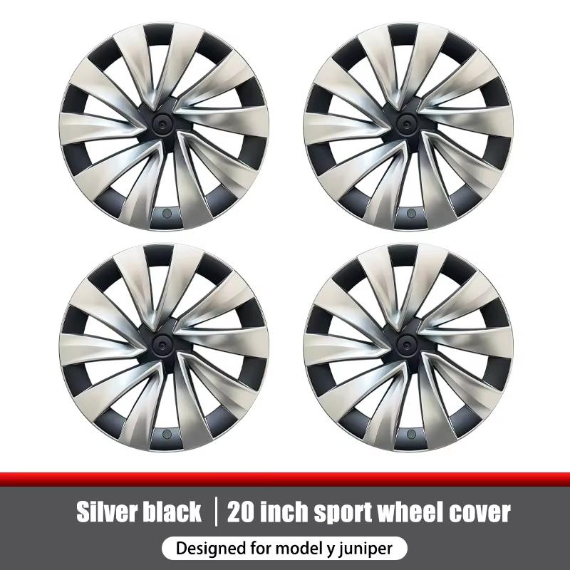4PCS Hub Caps for Tesla Model Y Juniper 20-Inch 2025 Wheel Cover Performance Replacement Helix 2.0 Wheels Full Rim Accessories